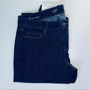 LOFT curvy skinny dark wash size 4 NWT